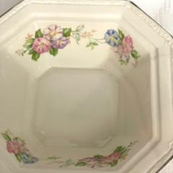Vintage Edwin P Knowles Tureen Covered Serving Dish With Platinum Trim Serveware - Picture 7 of 16